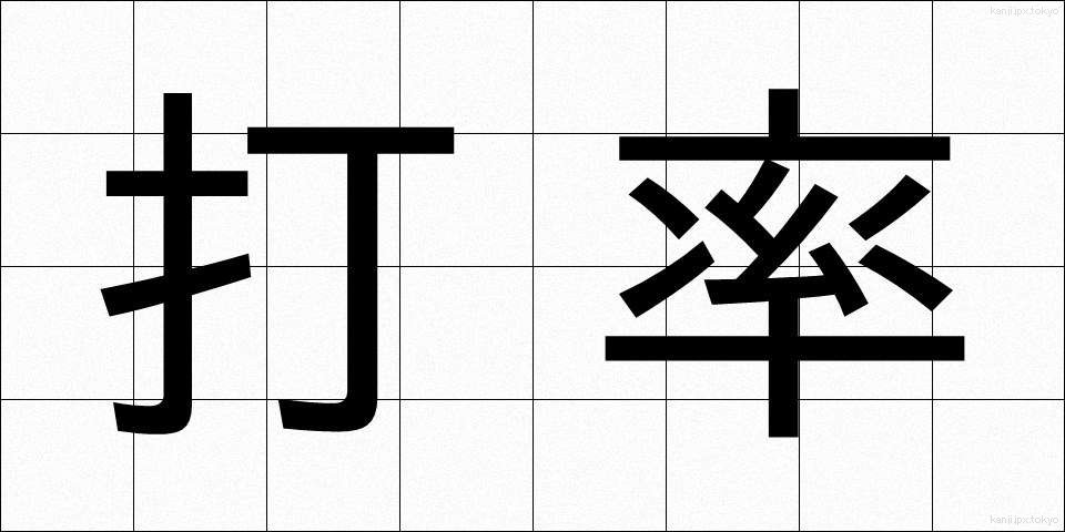 打率 (だりつ)