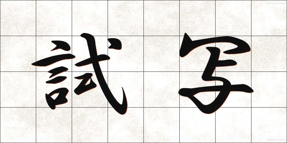 試写 (ししゃ)