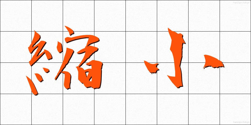 縮小 (しゅくしょう)