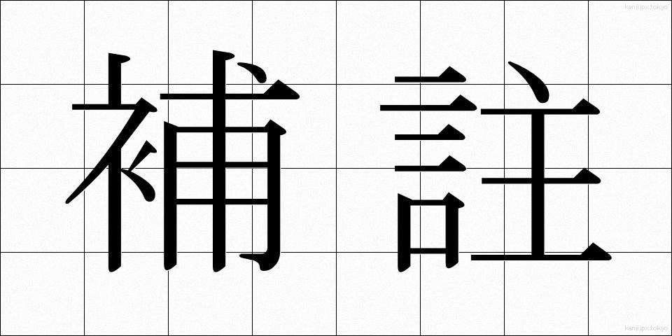 補註 (ほちゅう)