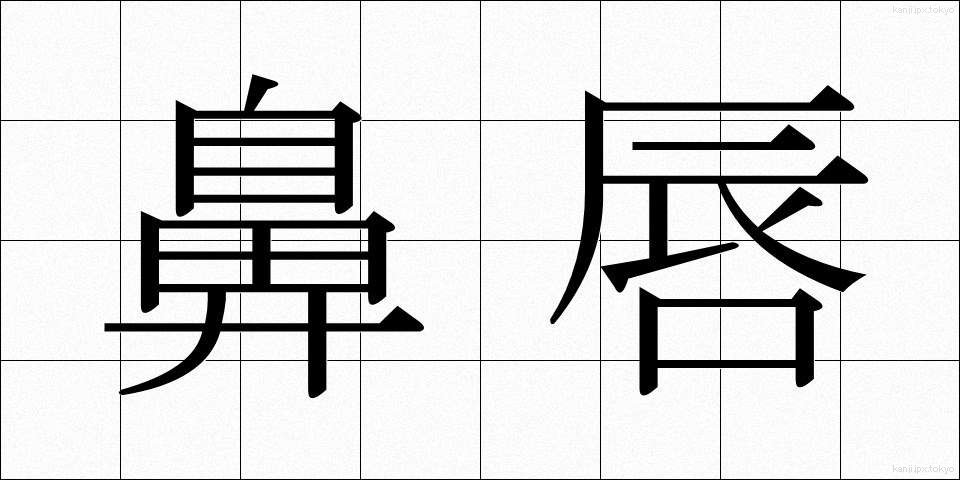 鼻唇 (びしん)