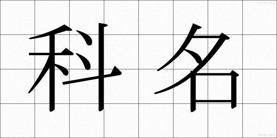 科名 (かめい)