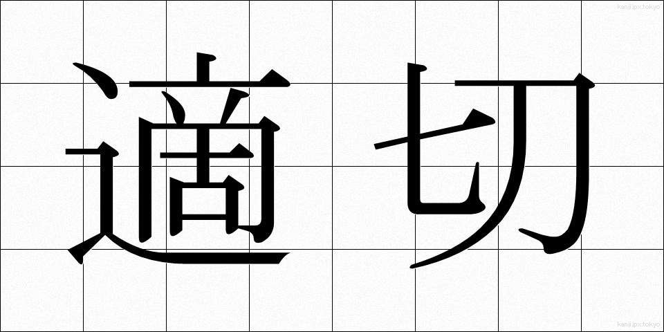 適切 (てきせつ)