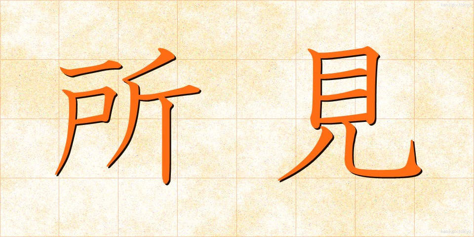 所見 (しょけん)