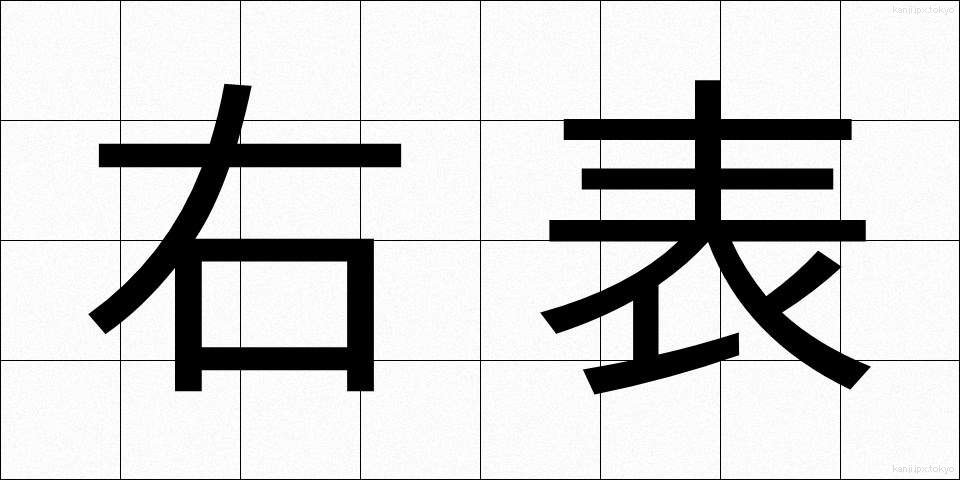 右表 (うひょう)