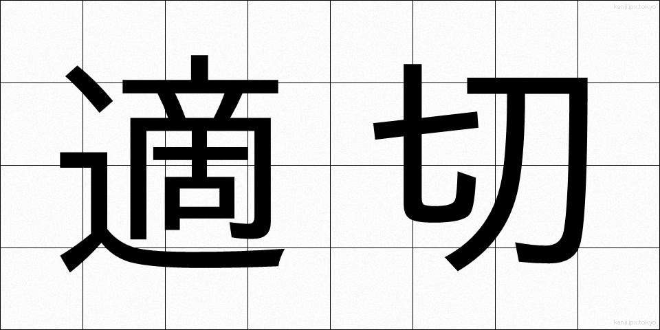 適切 (てきせつ)