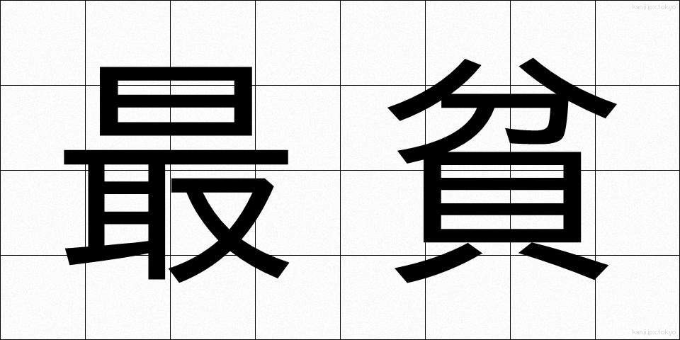 最貧 (さいひん)