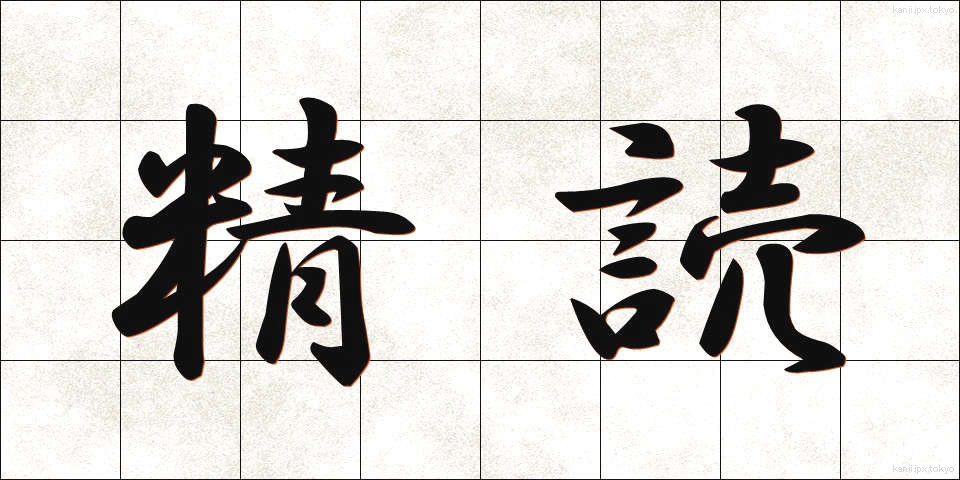 精読 (せいどく)