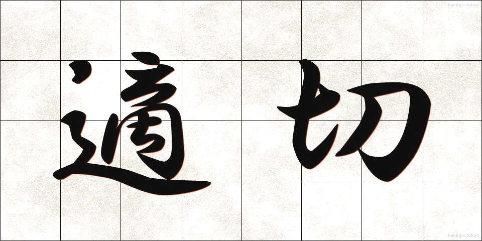 適切 (てきせつ)