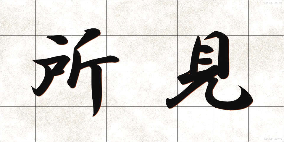 所見 (しょけん)