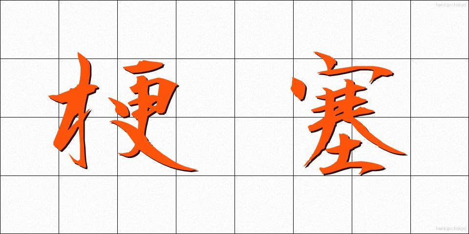 梗塞 (こうそく)