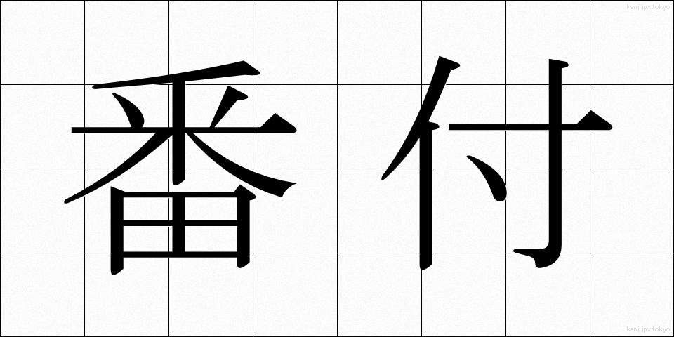 番付 (ばんづけ)