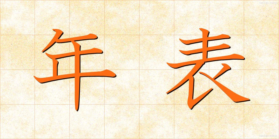 年表 (ねんぴょう)
