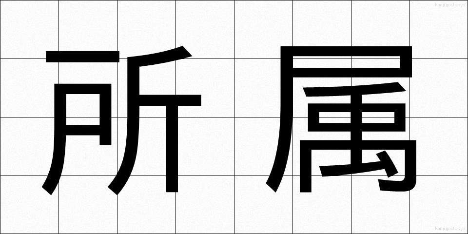 所属 (しょぞく)