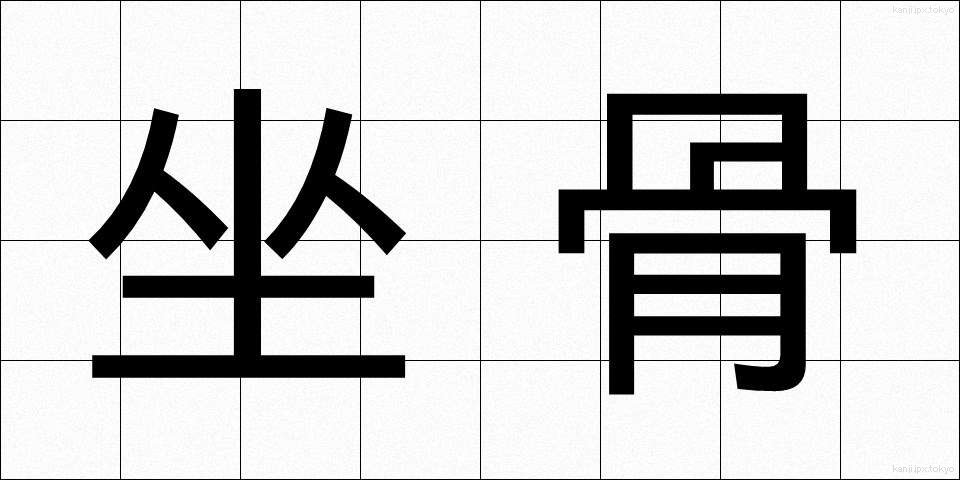 坐骨 (ざこつ)