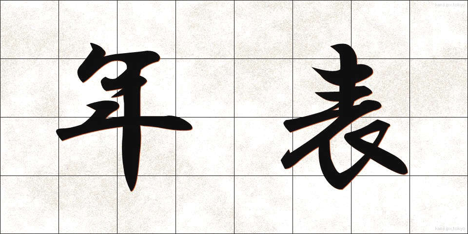 年表 (ねんぴょう)