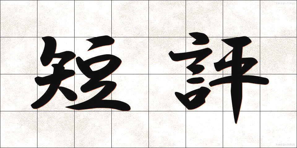 短評 (たんぴょう)