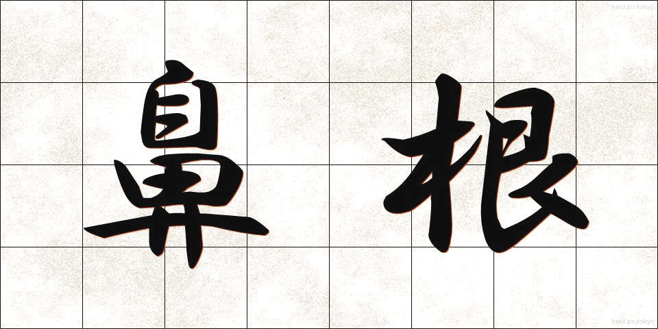 鼻根 (びこん)