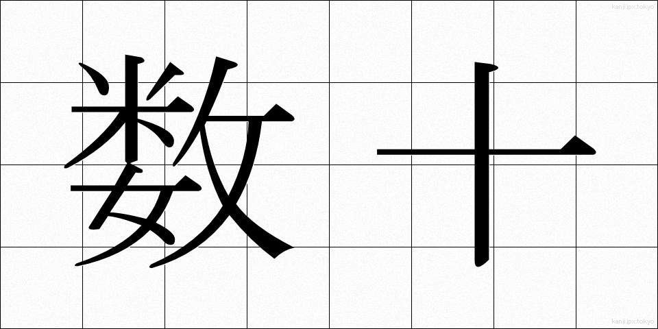 数十 (すうじゅう)