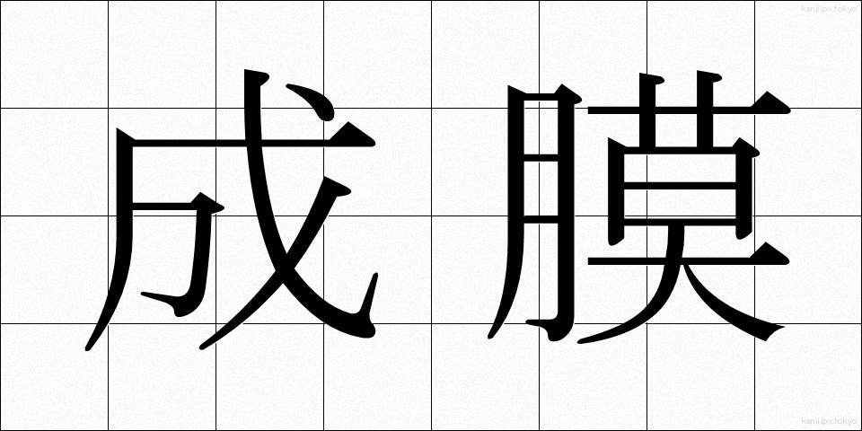 成膜 (せいまく)