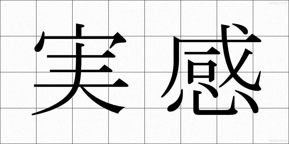 実感 (じっかん)