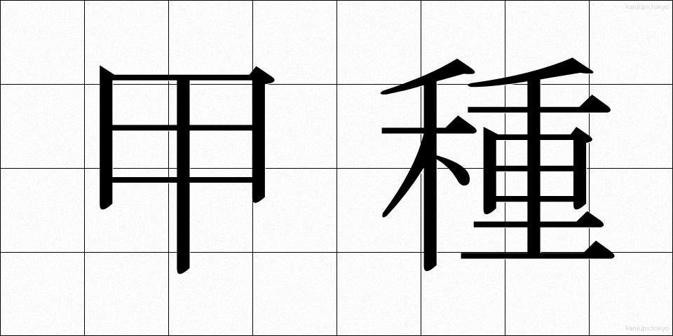 甲種 (こうしゅ)