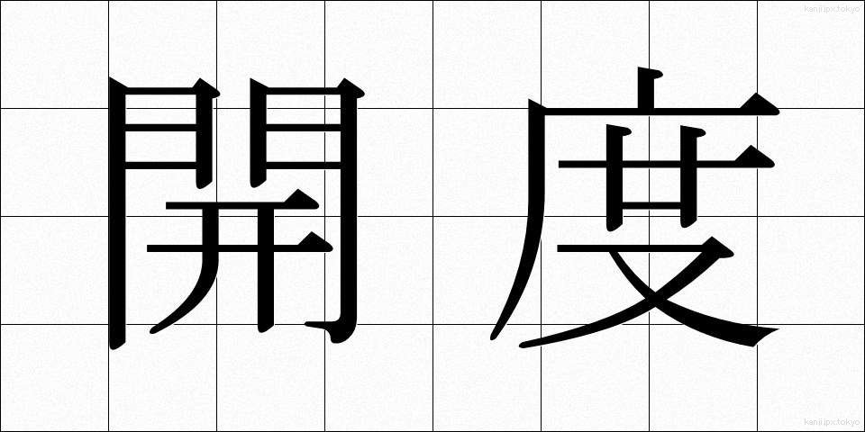 開度 (かいど)