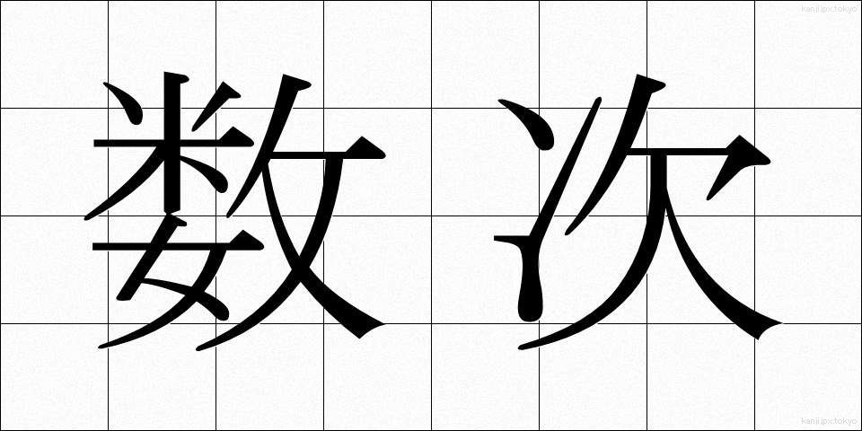 数次 (すうじ)