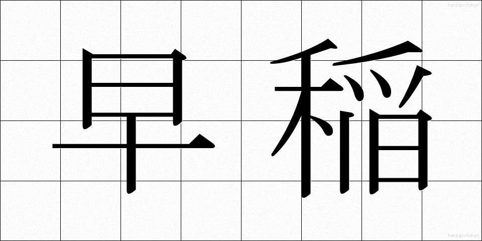 早稲 (わせ)