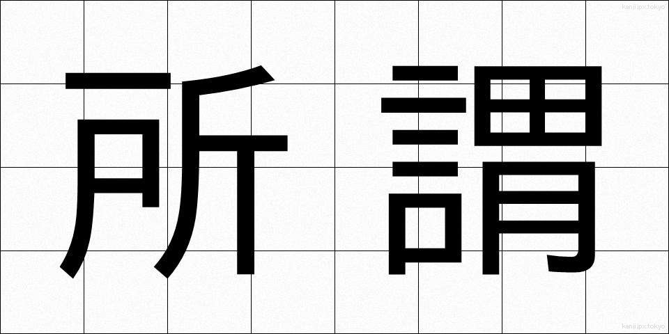 所謂 (いわゆる)