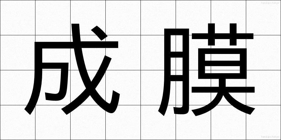 成膜 (せいまく)