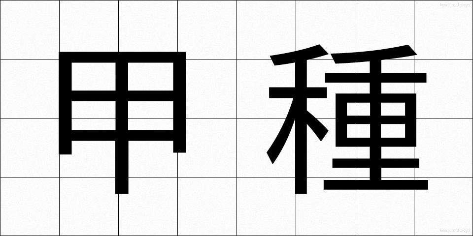 甲種 (こうしゅ)
