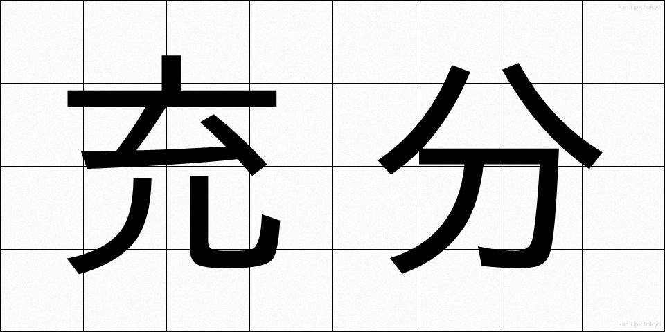 充分 (じゅうぶん)