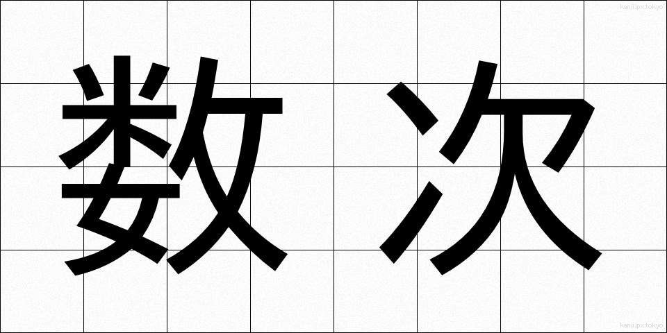 数次 (すうじ)