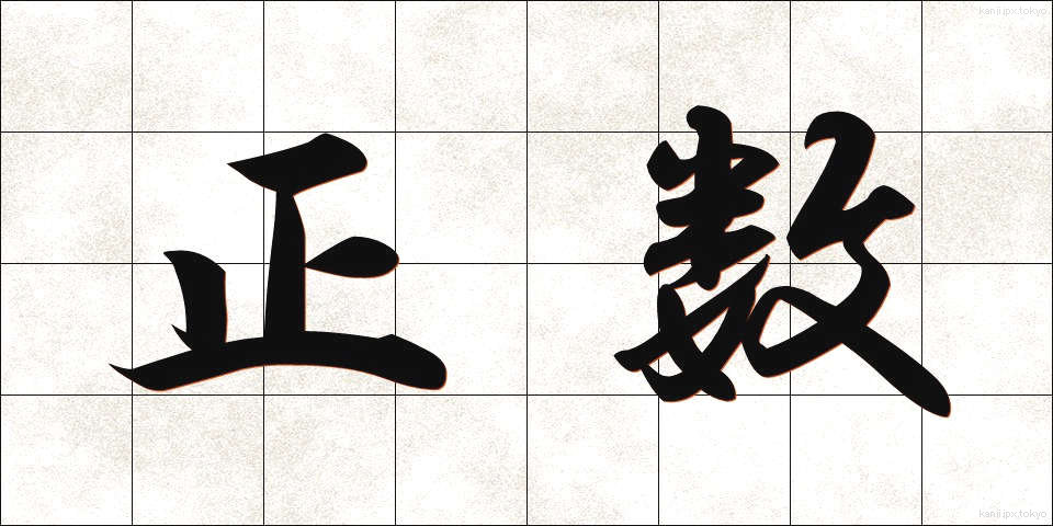 正数 (せいすう)