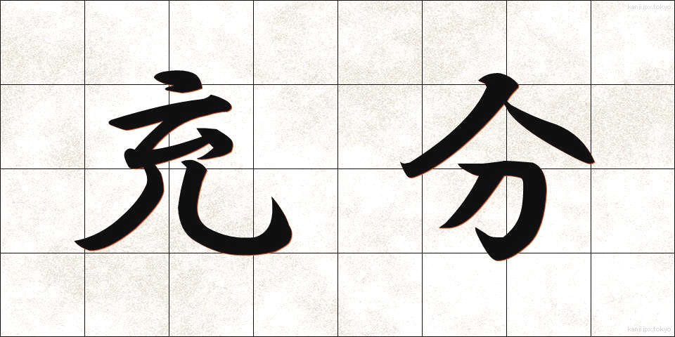 充分 (じゅうぶん)