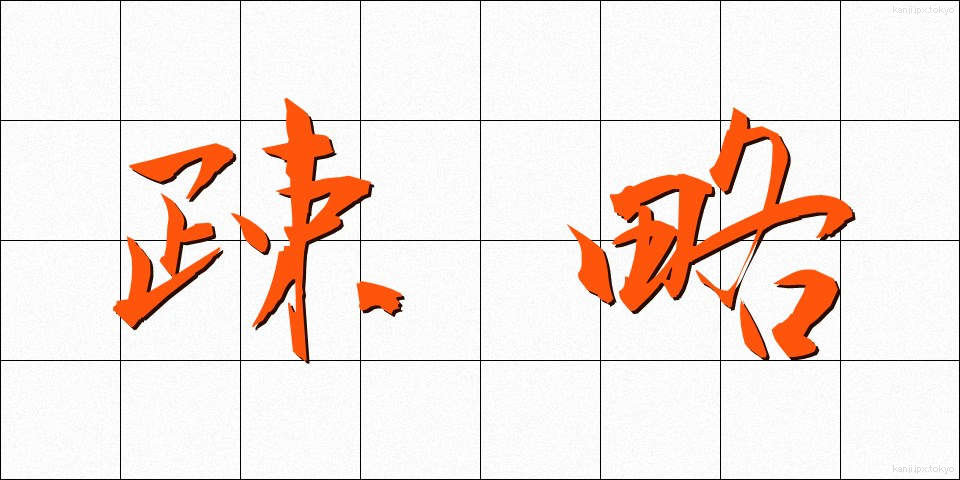 疎略 (そりゃく)