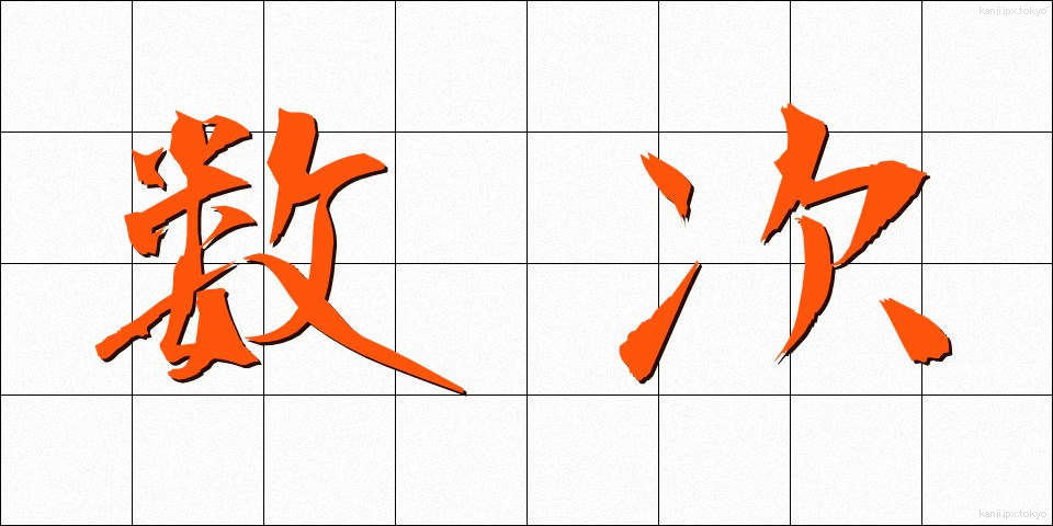 数次 (すうじ)