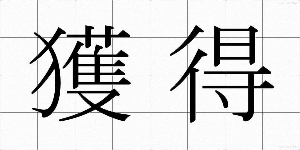 獲得 (かくとく)