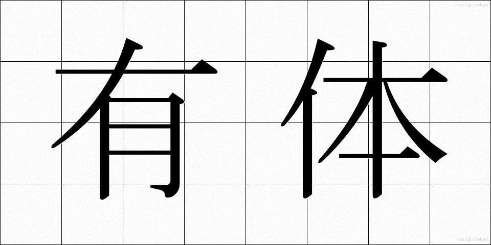 有体 (ゆうたい)