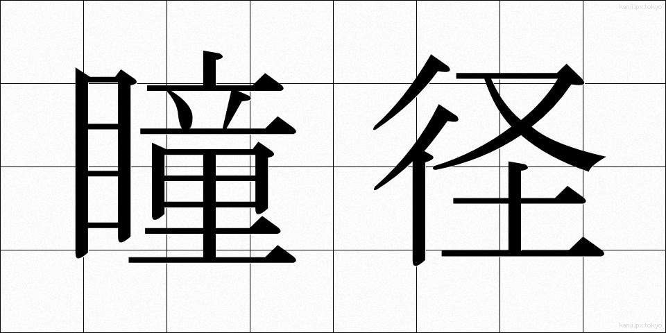 瞳径 (どうけい)