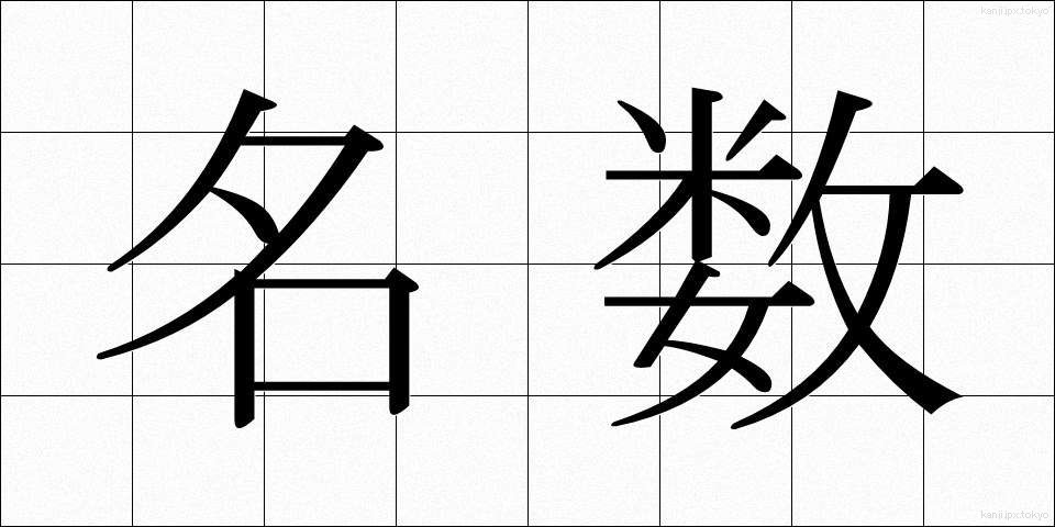 名数 (めいすう)