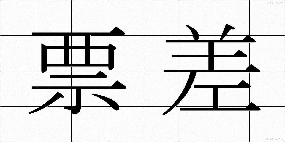 票差 (ひょうさ)