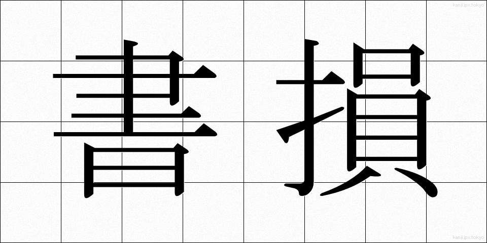 書損 (しょそん)