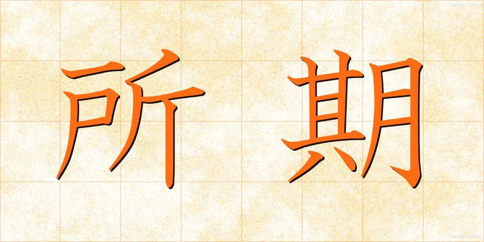 所期 (しょき)