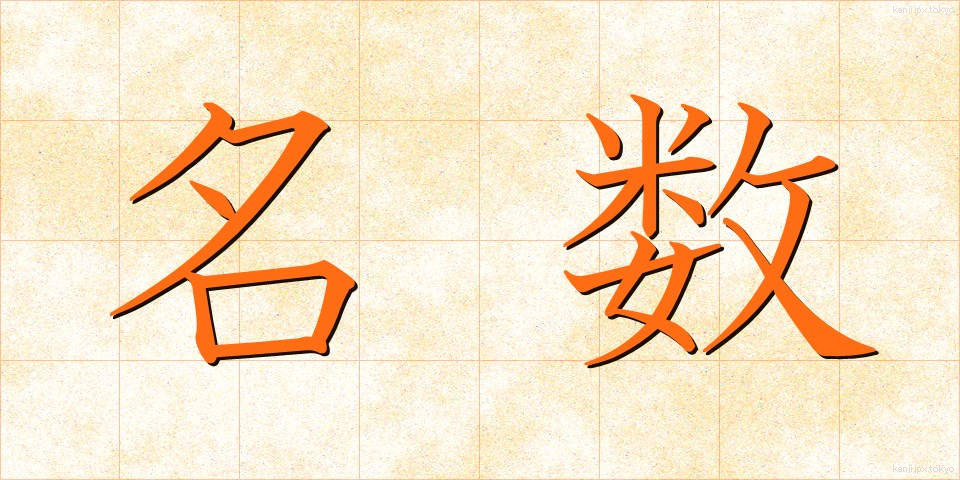 名数 (めいすう)