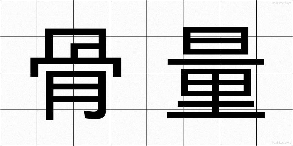骨量 (こつりょう)