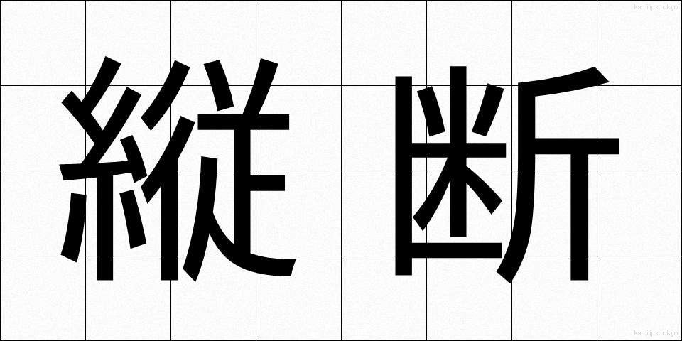 縦断 (じゅうだん)