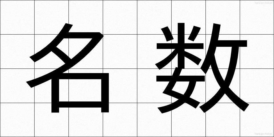 名数 (めいすう)