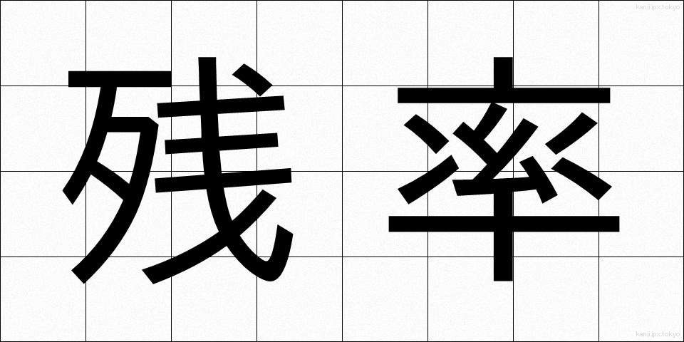残率 (ざんりつ)